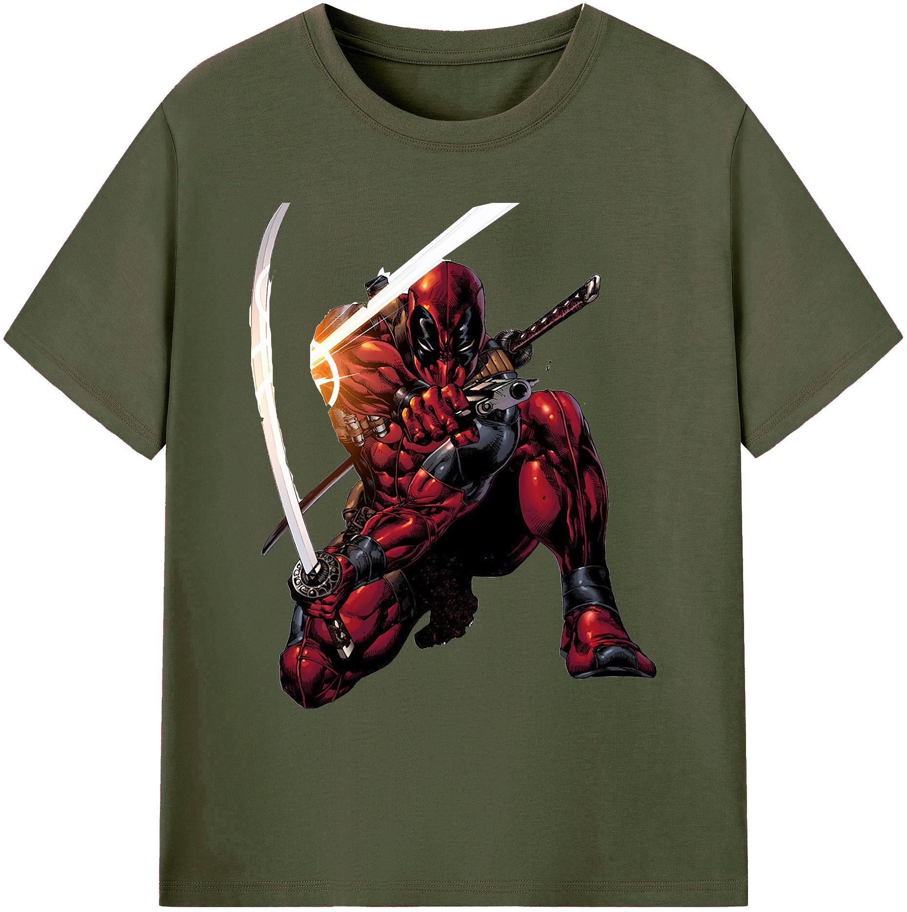 （画像用） Deadpool デッドプール 綿100％ メンズ半袖Tシャツ｜肌触りやわらか＆通気性